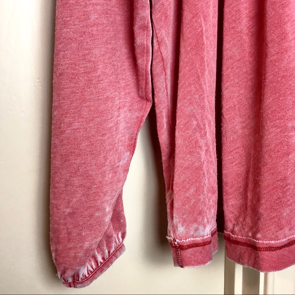 Free People Acadia Henley Shirt Oversized Drapey - Picture 6 of 8